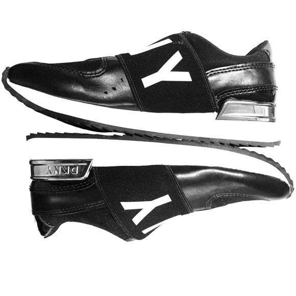 DKNY Women's Lightweight Slip On Comfort Sneaker Black and White Size 6S - Picture 3 of 6